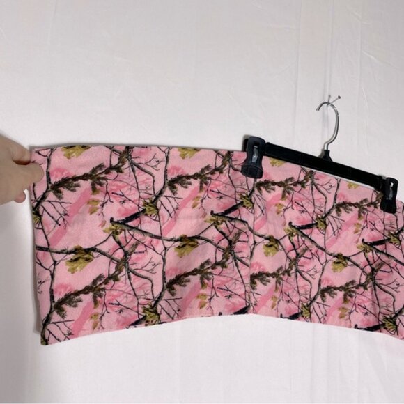 Country Stitched Pink Woodlands Camo Flannel Infinity Scarf - Picture 9 of 13
